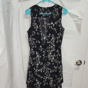 Floral Black Dress